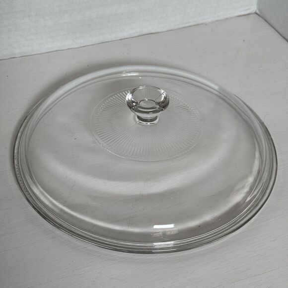 PYREX 624C Corning Ware Clear Ribbed Glass Lid Replacement - Picture 1 of 6